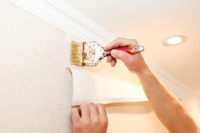 Pose de papier peint au Chateley — revêtements muraux et toiles de verre
